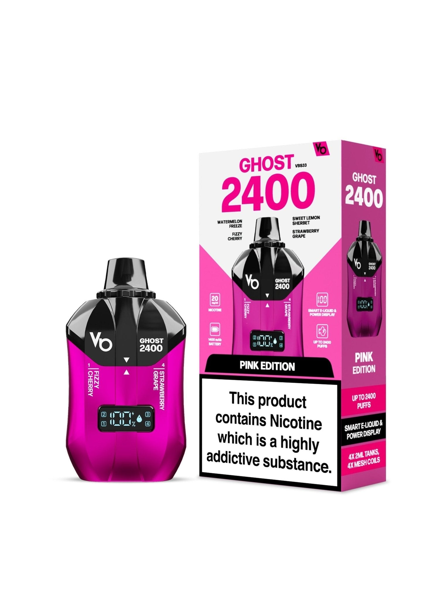 buy Ghost 2400 Puffs Vape Kit by Vapes Bars (Pack of 5) at Wolfvapes.co.uk