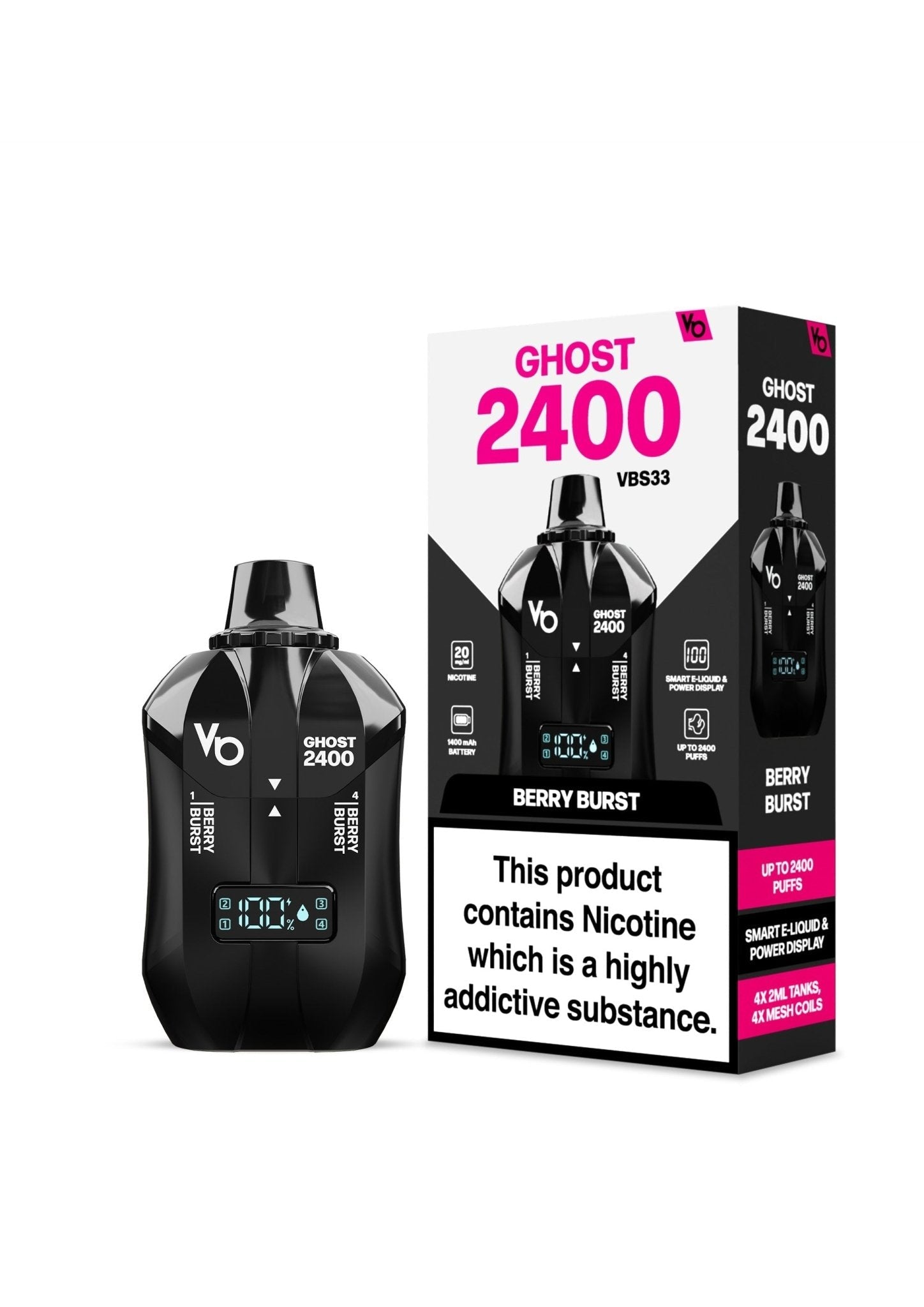 buy Ghost 2400 Puffs Vape Kit by Vapes Bars (Pack of 5) at Wolfvapes.co.uk