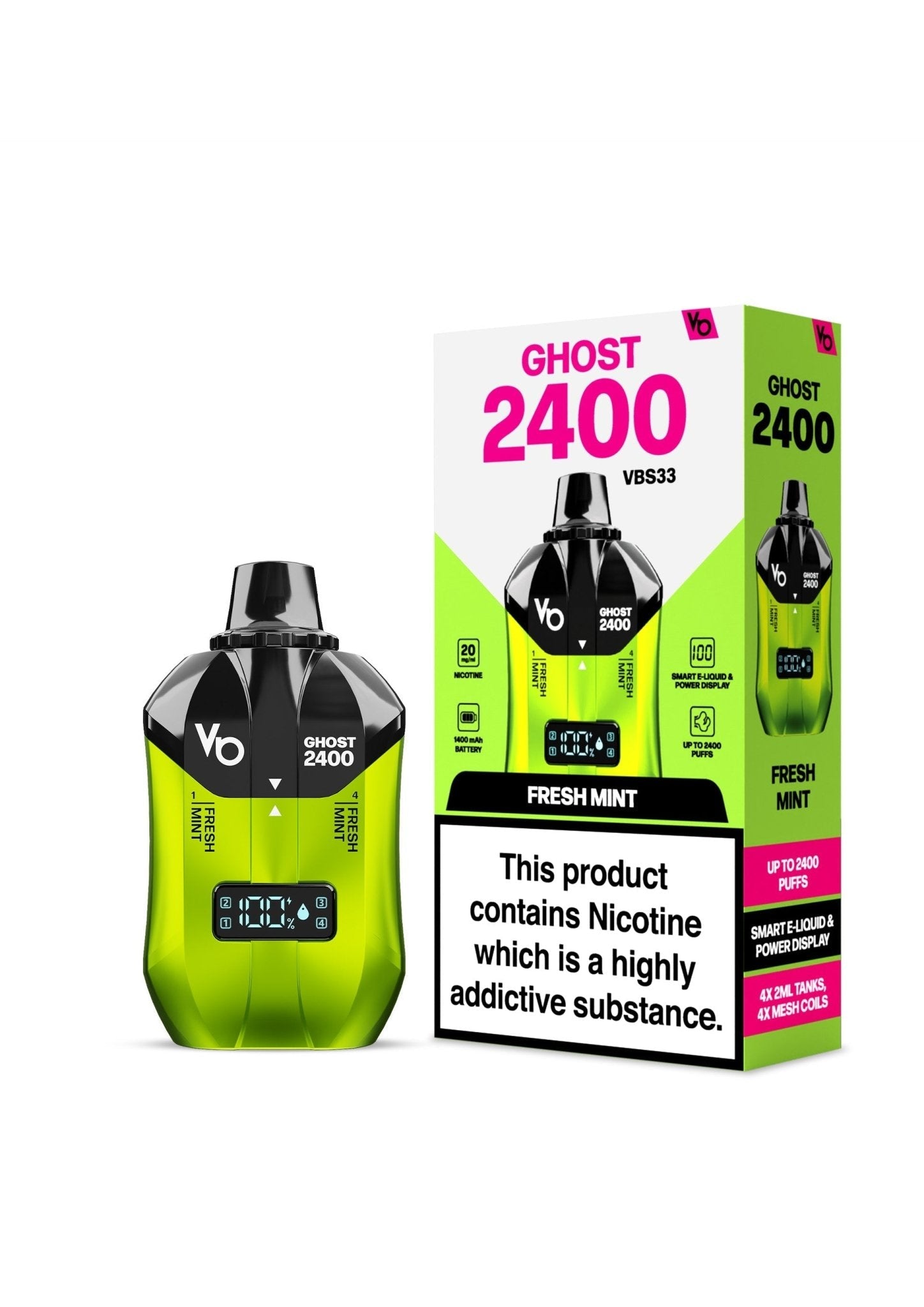 buy Ghost 2400 Puffs Vape Kit by Vapes Bars (Pack of 5) at Wolfvapes.co.uk