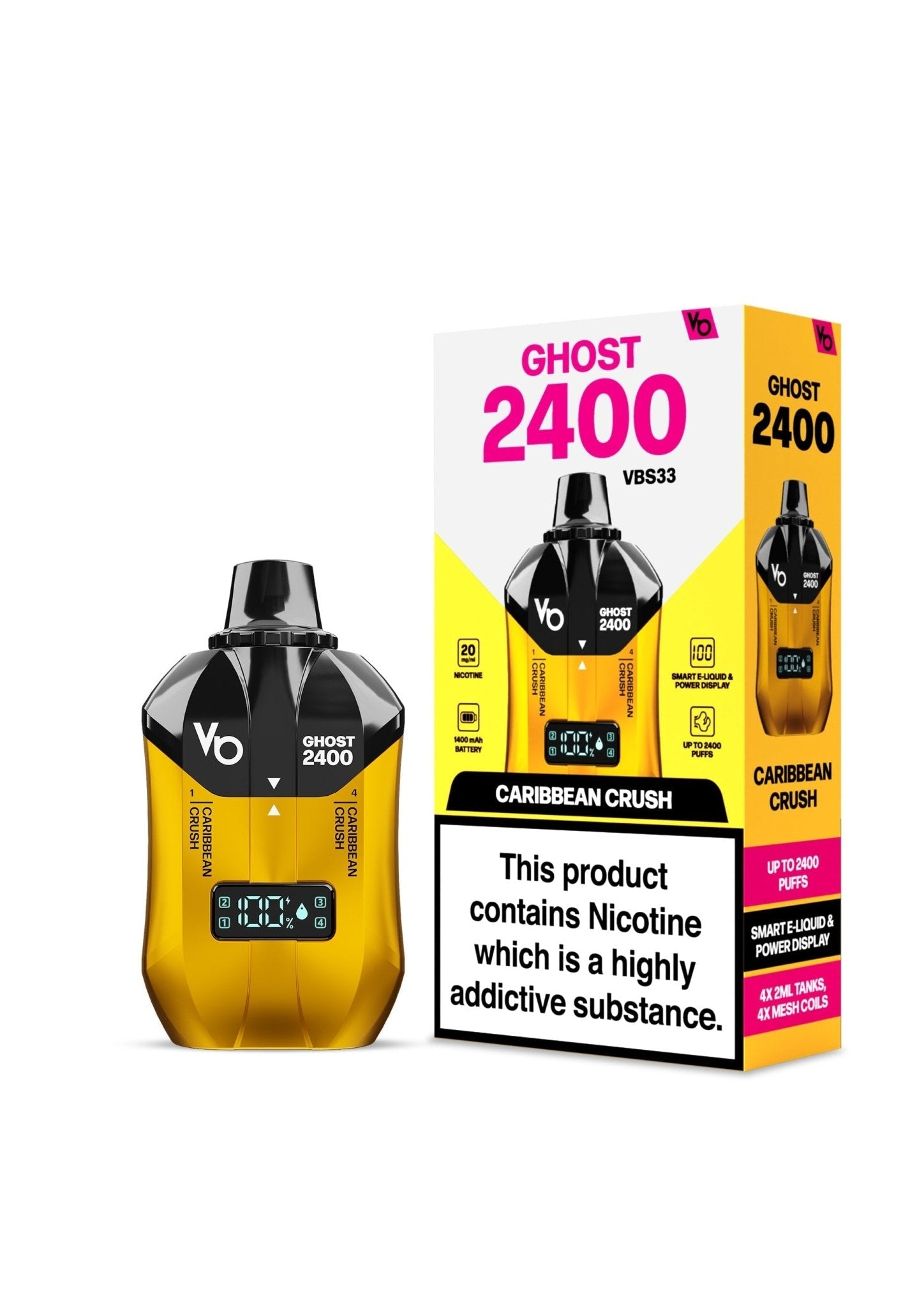 buy Ghost 2400 Puffs Vape Kit by Vapes Bars (Pack of 5) at Wolfvapes.co.uk