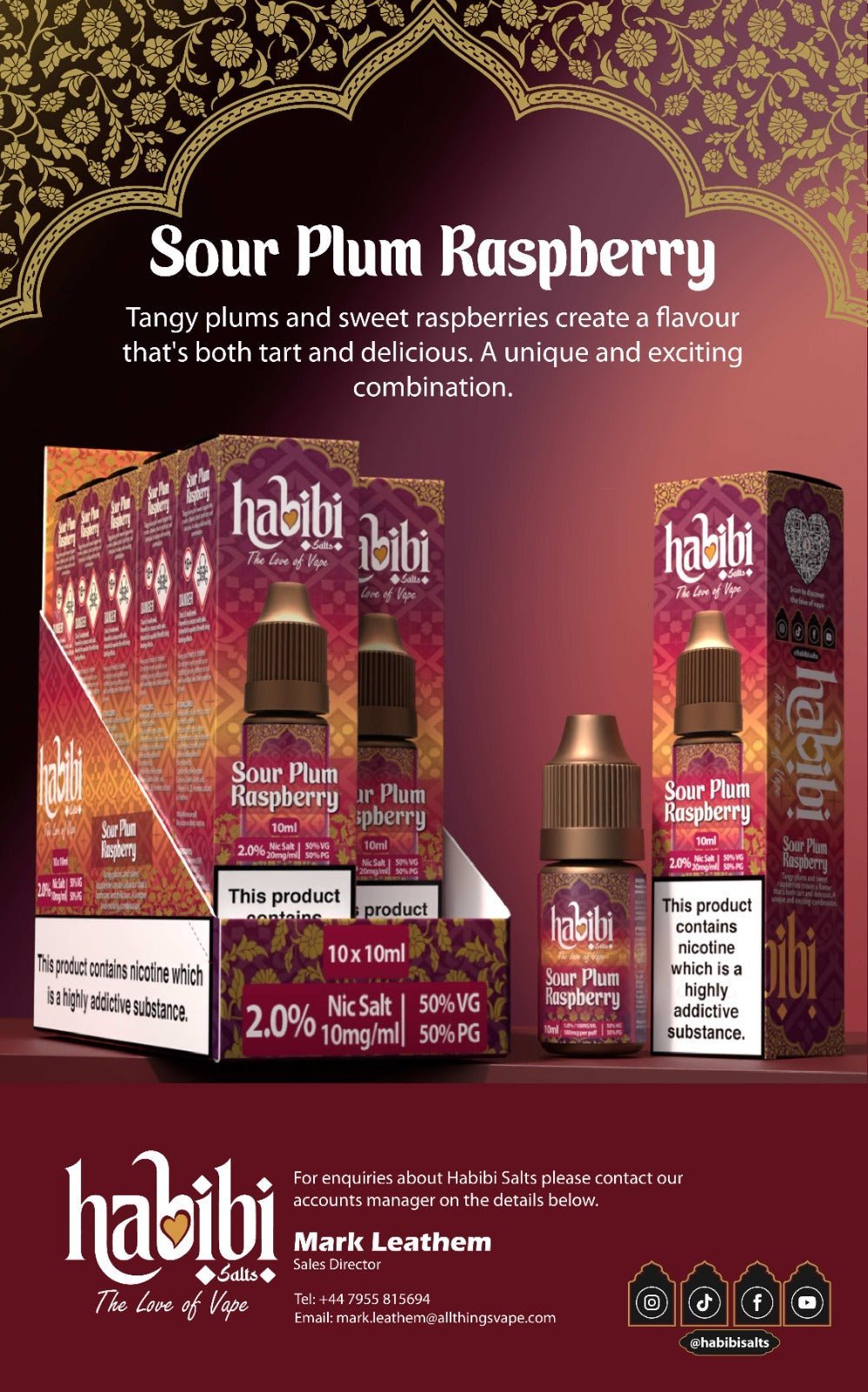 buy Habibi Salts Nic Salt 10ml E - Liquid Box of 10 at Wolfvapes.co.uk