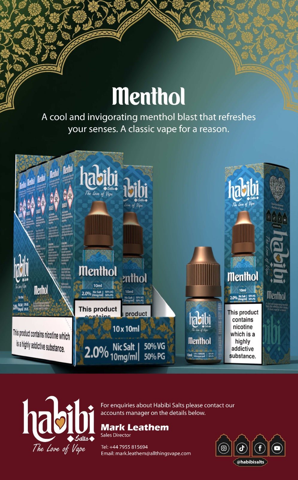 buy Habibi Salts Nic Salt 10ml E - Liquid Box of 10 at Wolfvapes.co.uk