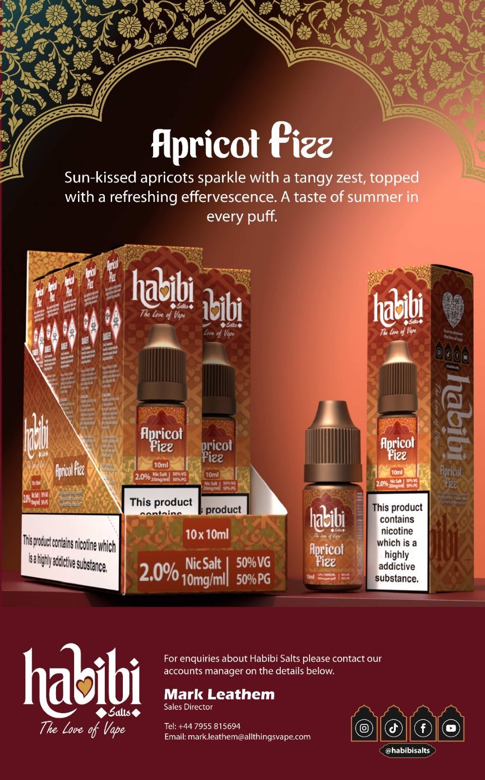buy Habibi Salts Nic Salt 10ml E - Liquid Box of 10 at Wolfvapes.co.uk