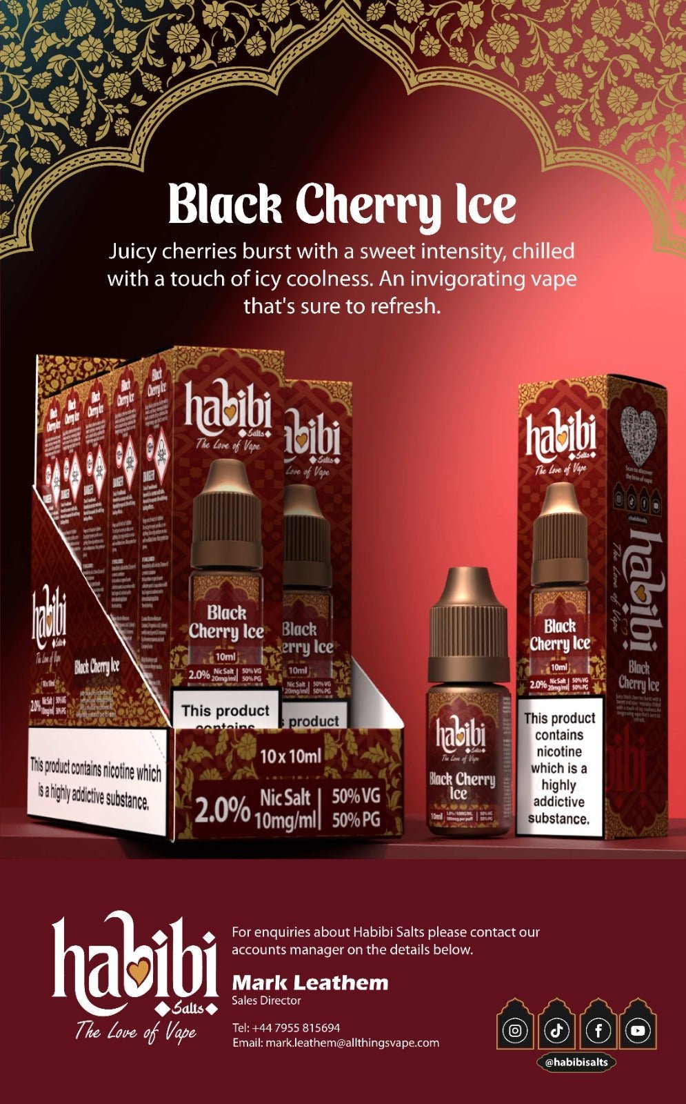 buy Habibi Salts Nic Salt 10ml E - Liquid Box of 10 at Wolfvapes.co.uk