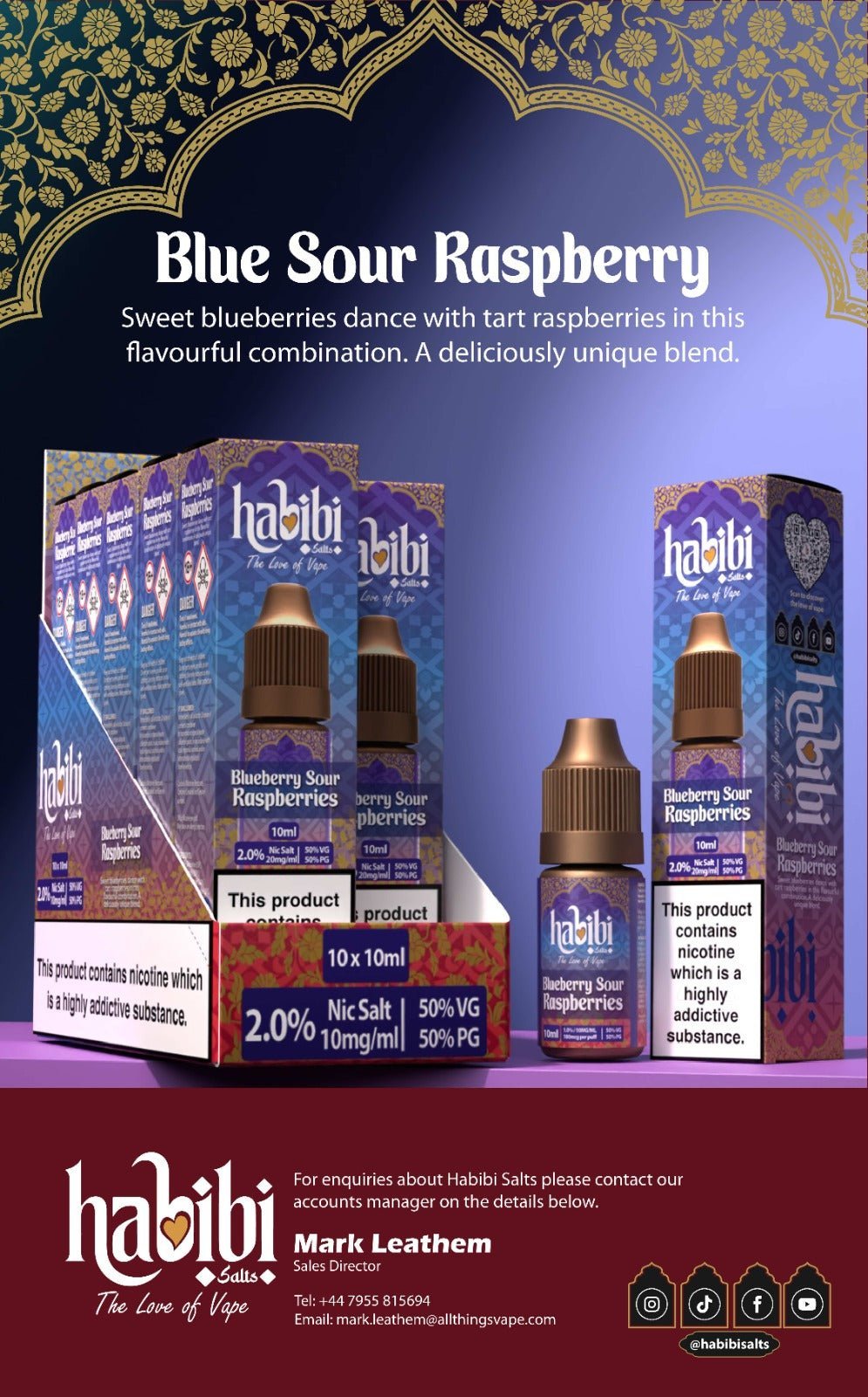 buy Habibi Salts Nic Salt 10ml E - Liquid Box of 10 at Wolfvapes.co.uk