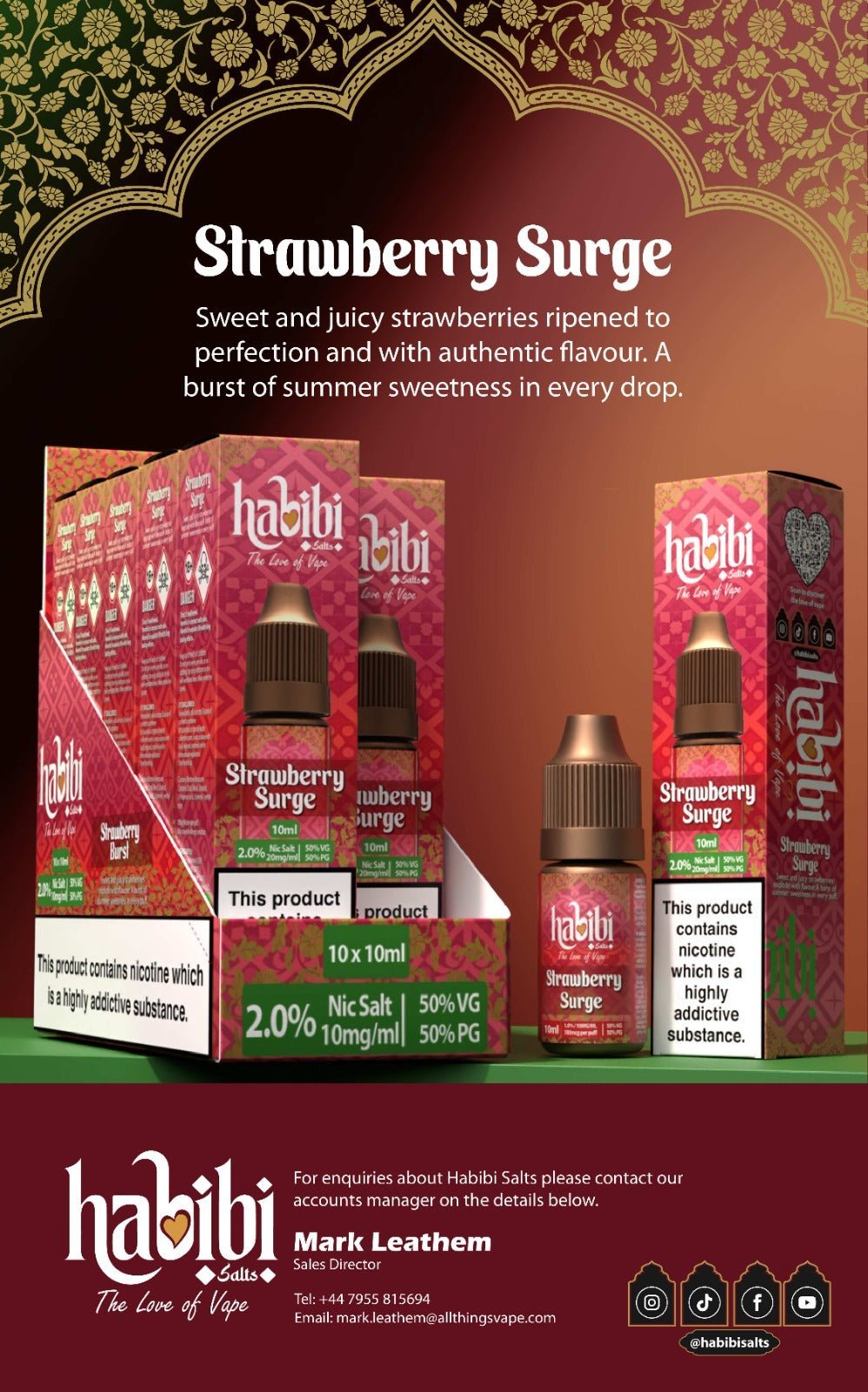 buy Habibi Salts Nic Salt 10ml E - Liquid Box of 10 at Wolfvapes.co.uk