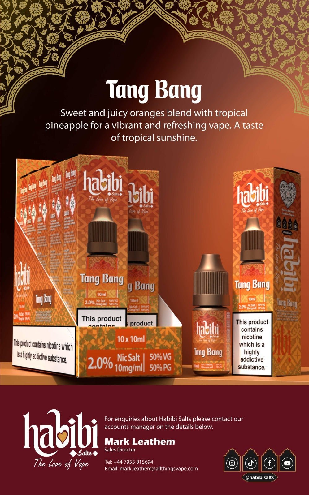 buy Habibi Salts Nic Salt 10ml E - Liquid Box of 10 at Wolfvapes.co.uk