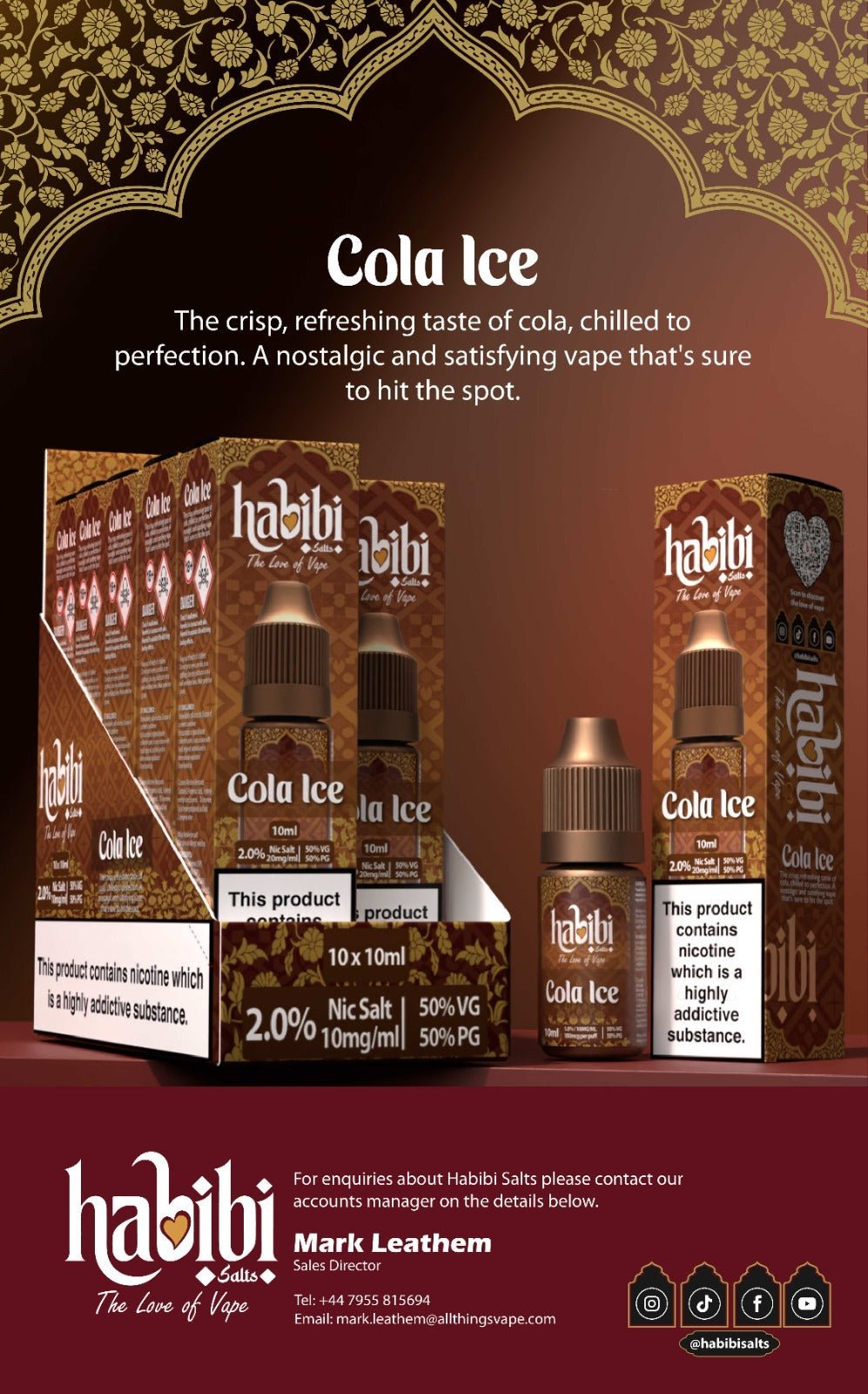 buy Habibi Salts Nic Salt 10ml E - Liquid Box of 10 at Wolfvapes.co.uk