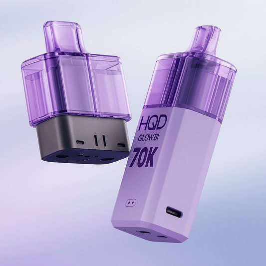 buy HQD Glow Air 70K Prefilled 2 In 1 Vape Box of 5 at Wolfvapes.co.uk
