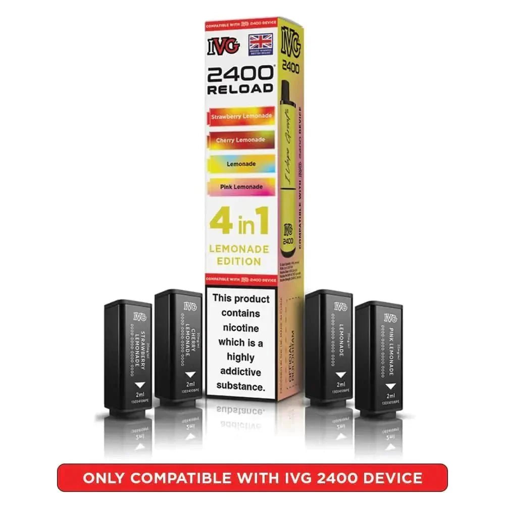 buy IVG 2400 Reload 4 in 1 Prefilled Pods Pack of 5 at Wolfvapes.co.uk