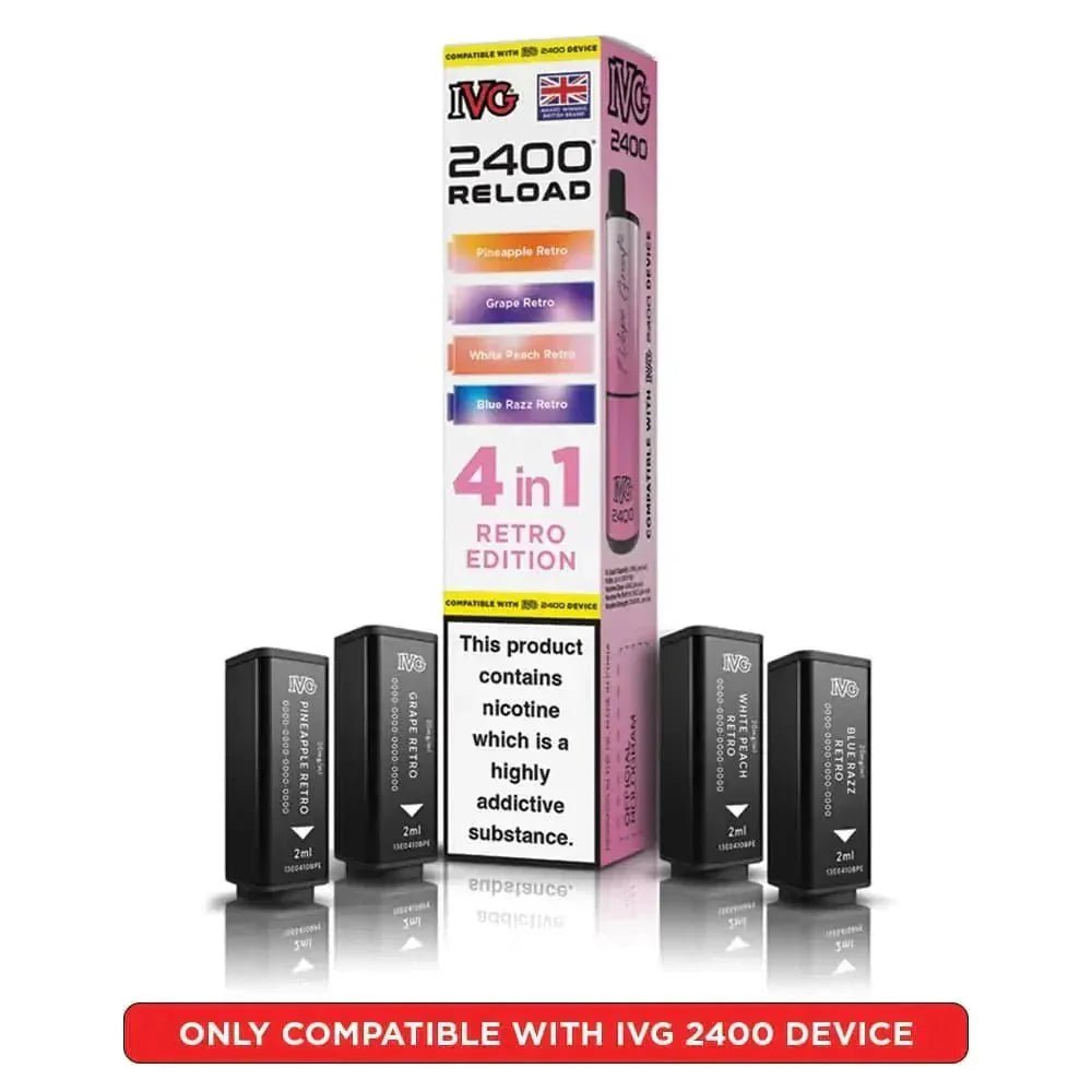 buy IVG 2400 Reload 4 in 1 Prefilled Pods Pack of 5 at Wolfvapes.co.uk