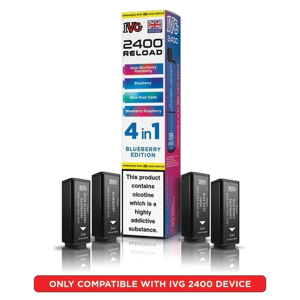 buy IVG 2400 Reload 4 in 1 Prefilled Pods Pack of 5 at Wolfvapes.co.uk