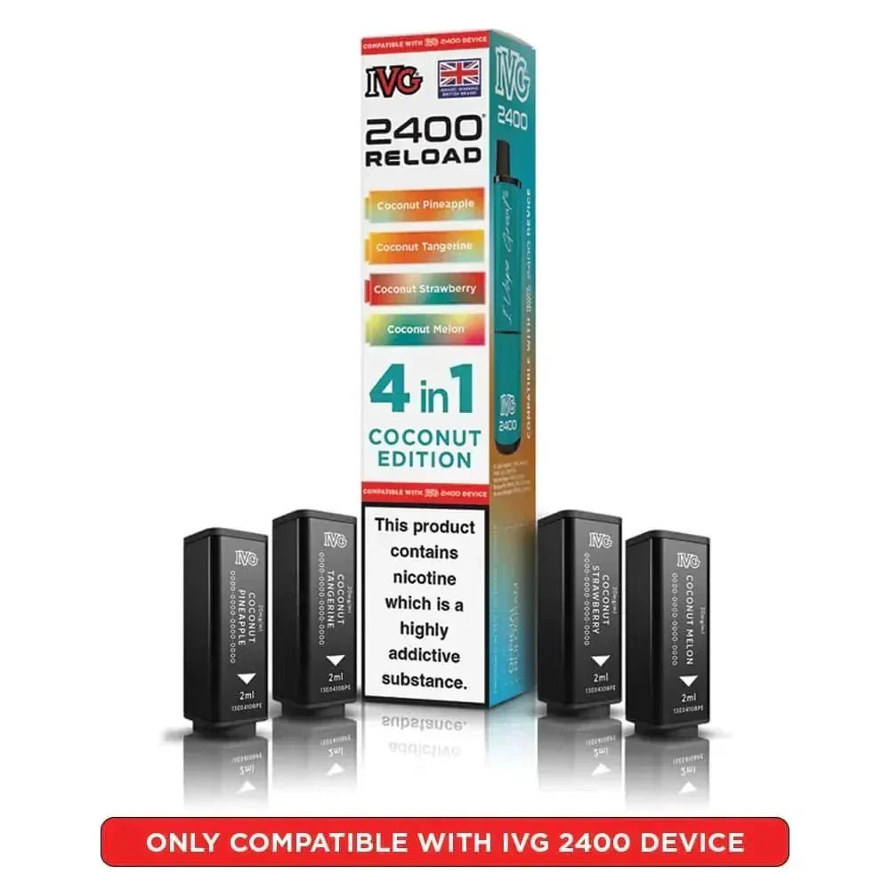 buy IVG 2400 Reload 4 in 1 Prefilled Pods Pack of 5 at Wolfvapes.co.uk