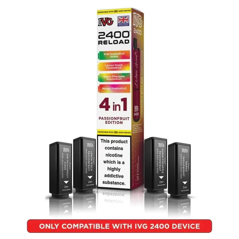 buy IVG 2400 Reload 4 in 1 Prefilled Pods Pack of 5 at Wolfvapes.co.uk