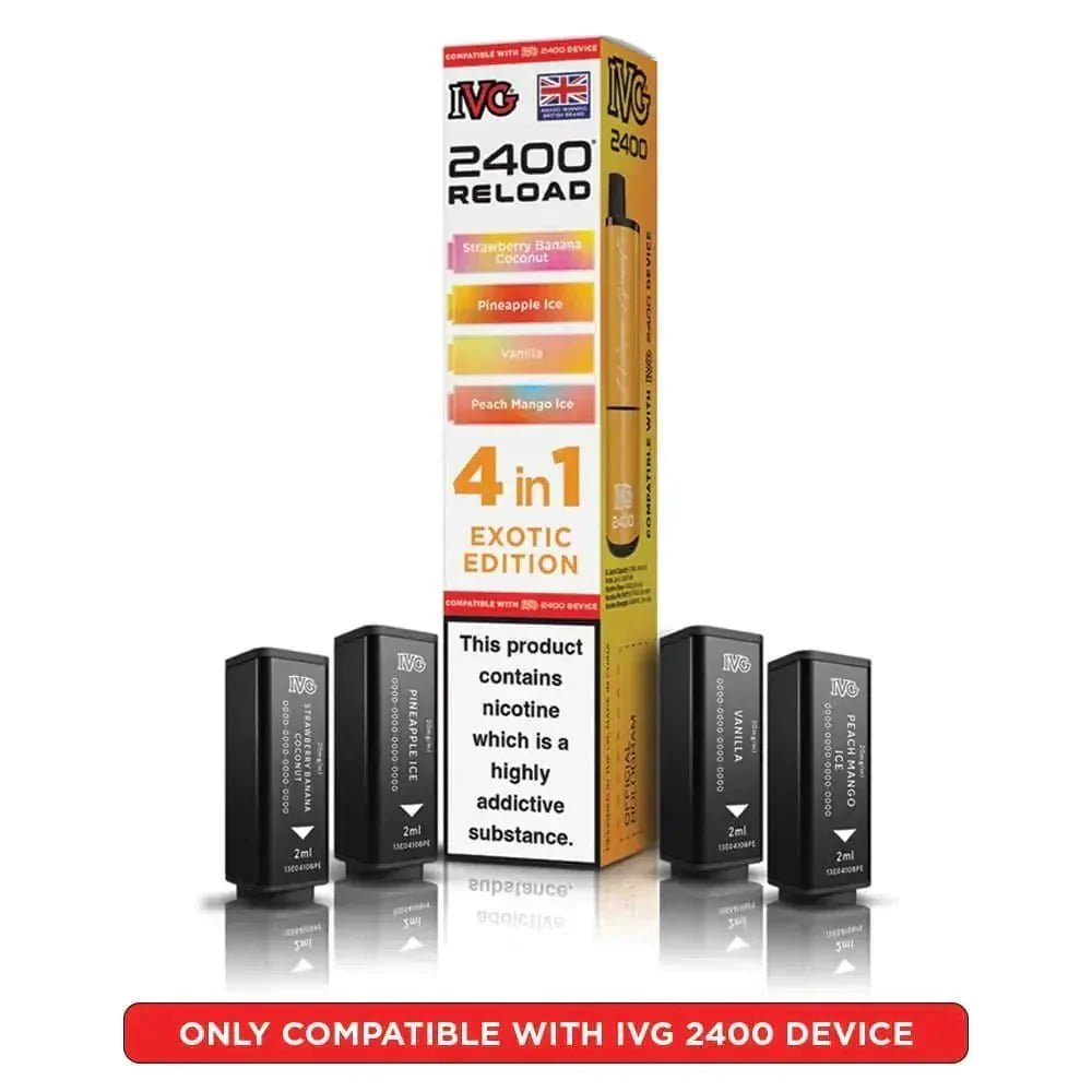 buy IVG 2400 Reload 4 in 1 Prefilled Pods Pack of 5 at Wolfvapes.co.uk