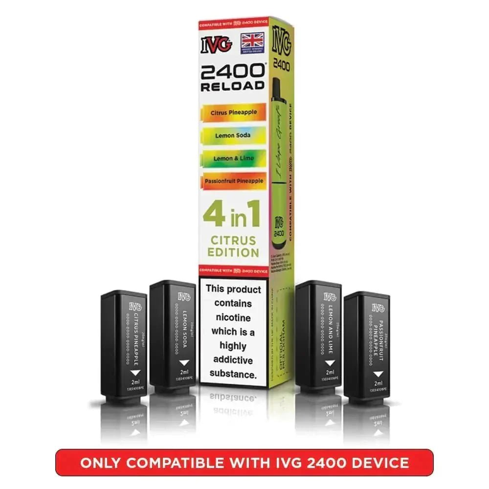 buy IVG 2400 Reload 4 in 1 Prefilled Pods Pack of 5 at Wolfvapes.co.uk