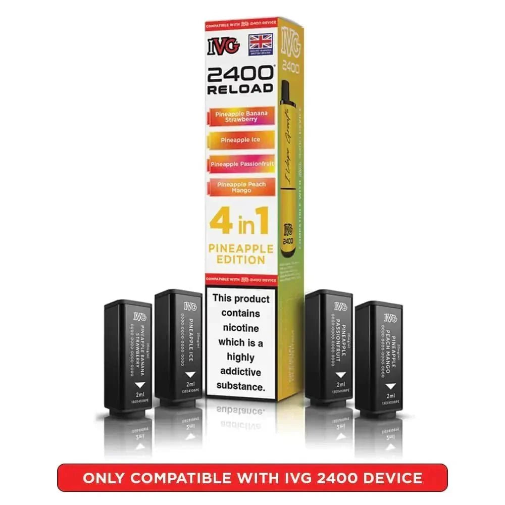 buy IVG 2400 Reload 4 in 1 Prefilled Pods Pack of 5 at Wolfvapes.co.uk