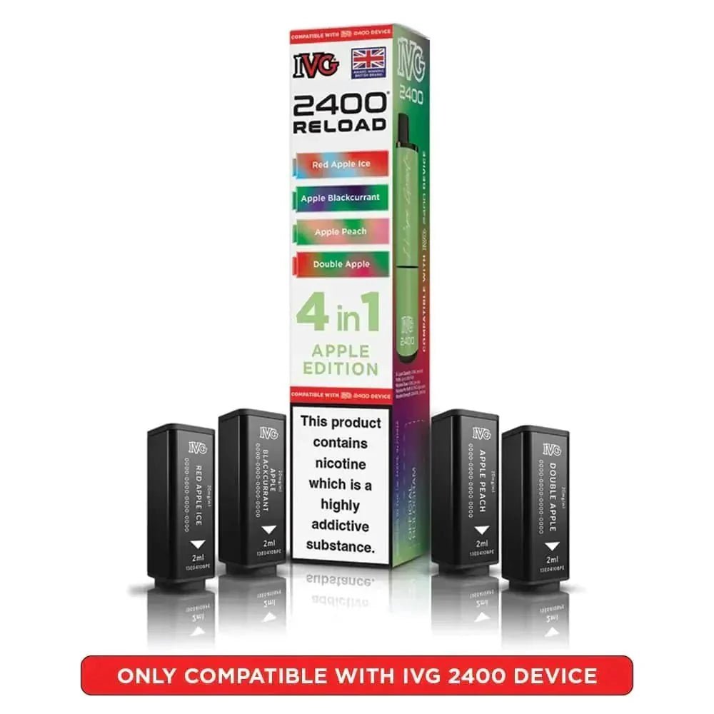 buy IVG 2400 Reload 4 in 1 Prefilled Pods Pack of 5 at Wolfvapes.co.uk