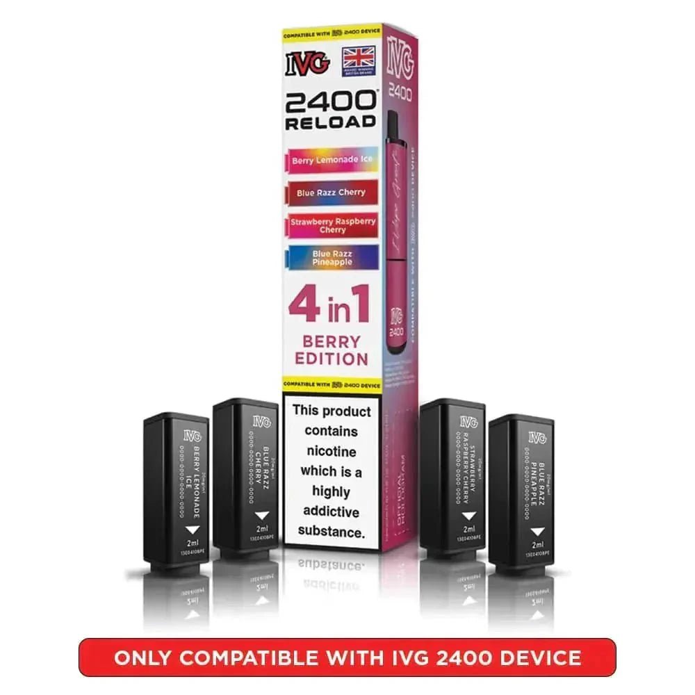 buy IVG 2400 Reload 4 in 1 Prefilled Pods Pack of 5 at Wolfvapes.co.uk