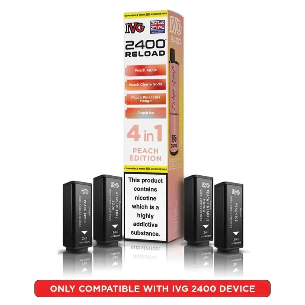 buy IVG 2400 Reload 4 in 1 Prefilled Pods Pack of 5 at Wolfvapes.co.uk