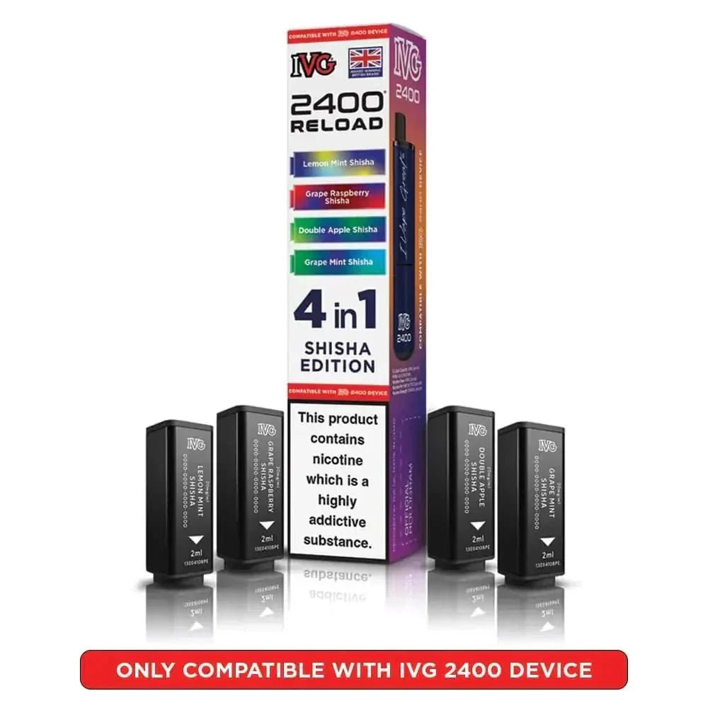 buy IVG 2400 Reload 4 in 1 Prefilled Pods Pack of 5 at Wolfvapes.co.uk