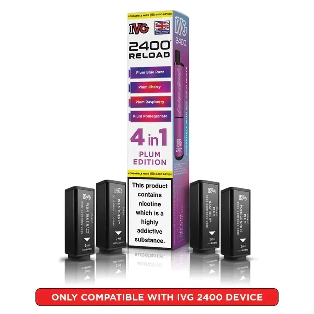 buy IVG 2400 Reload 4 in 1 Prefilled Pods Pack of 5 at Wolfvapes.co.uk