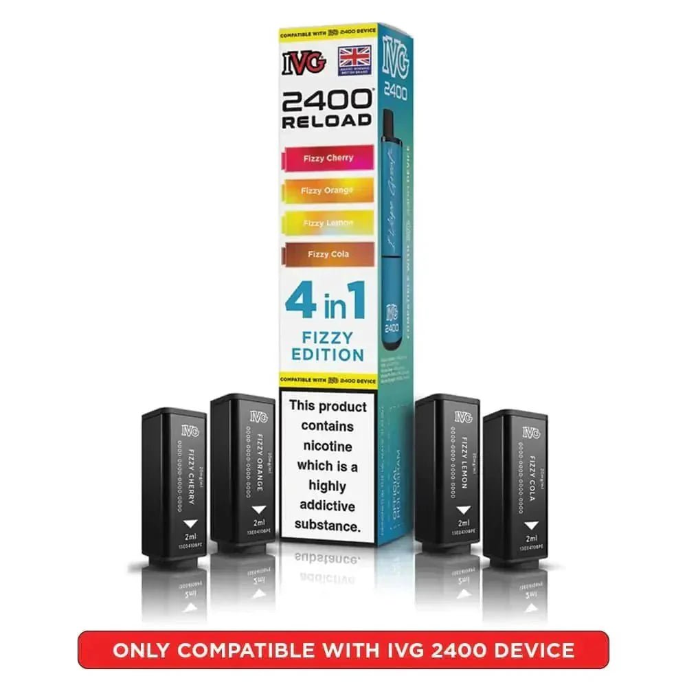 buy IVG 2400 Reload 4 in 1 Prefilled Pods Pack of 5 at Wolfvapes.co.uk