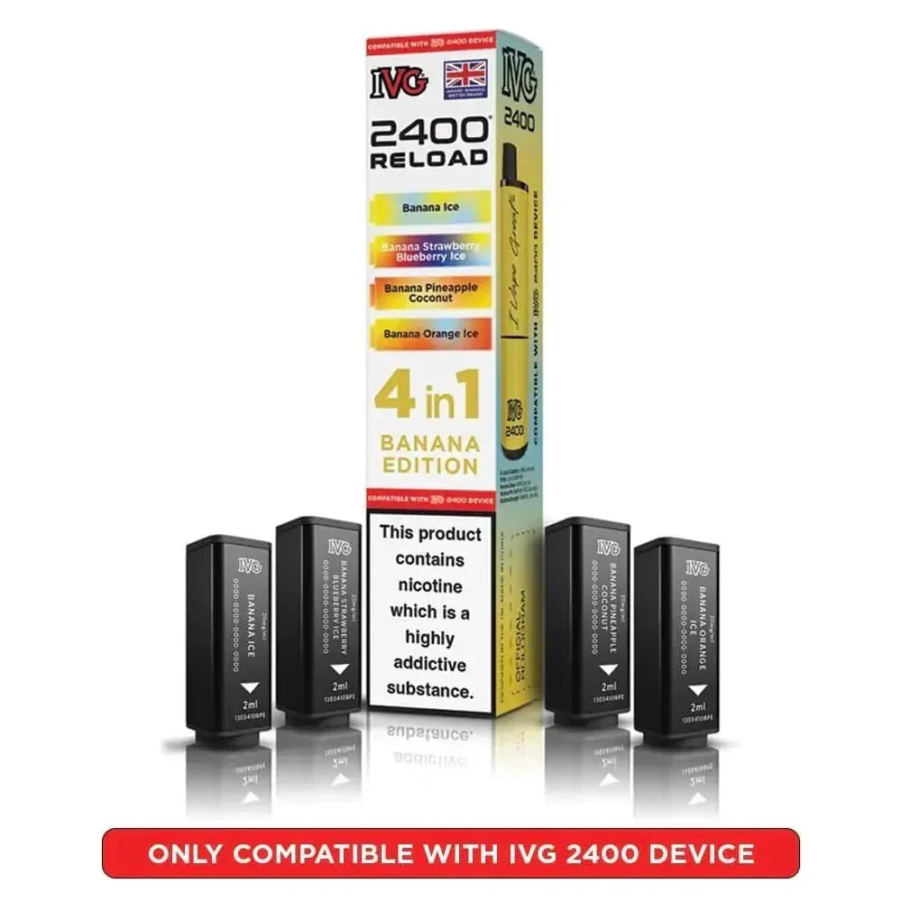 buy IVG 2400 Reload 4 in 1 Prefilled Pods Pack of 5 at Wolfvapes.co.uk