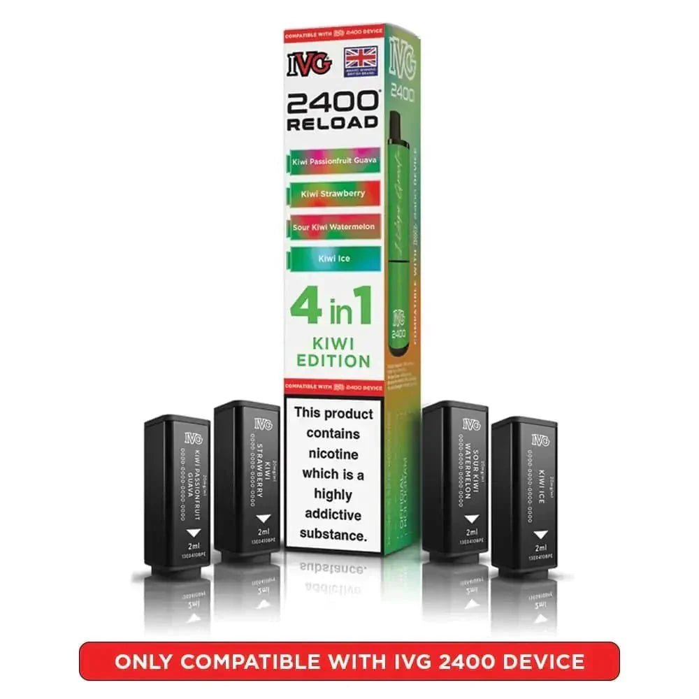buy IVG 2400 Reload 4 in 1 Prefilled Pods Pack of 5 at Wolfvapes.co.uk
