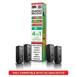 buy IVG 2400 Reload 4 in 1 Prefilled Pods Pack of 5 at Wolfvapes.co.uk