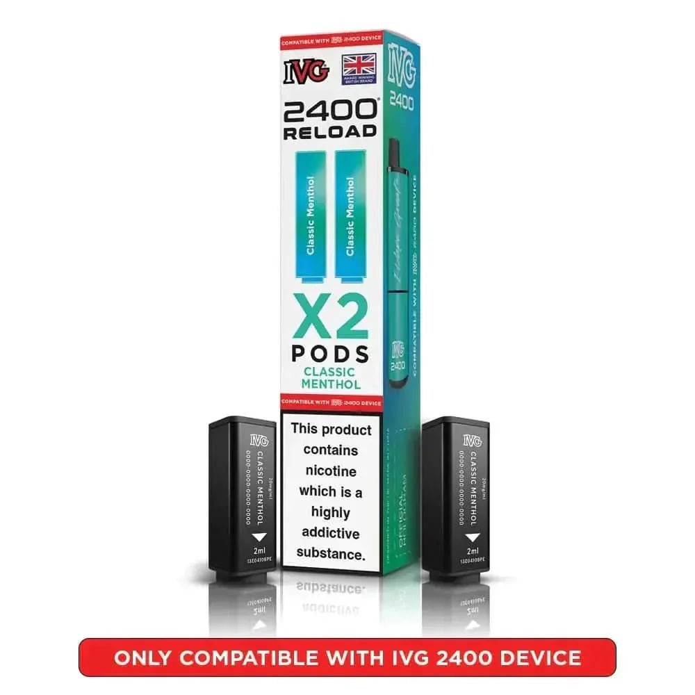 buy IVG 2400 Reload 4 in 1 Prefilled Pods Pack of 5 at Wolfvapes.co.uk