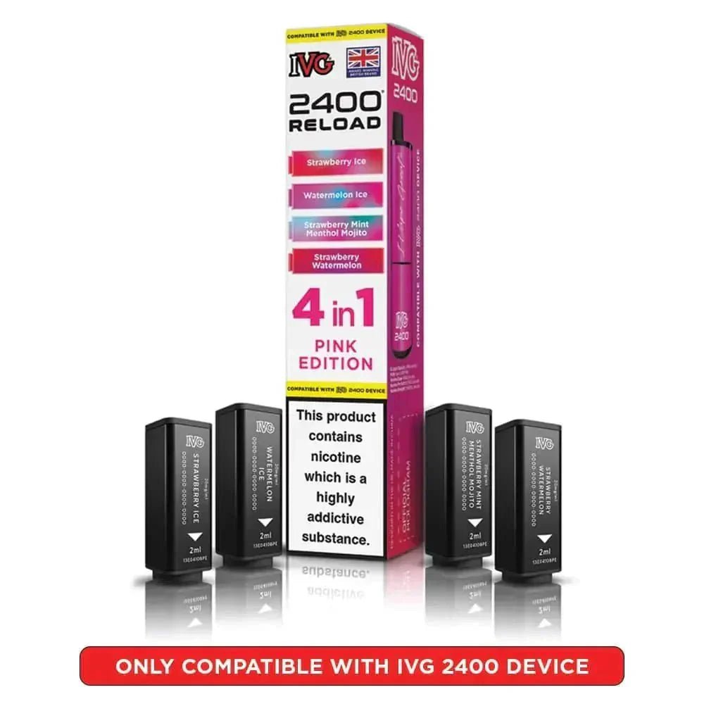 buy IVG 2400 Reload 4 in 1 Prefilled Pods Pack of 5 at Wolfvapes.co.uk