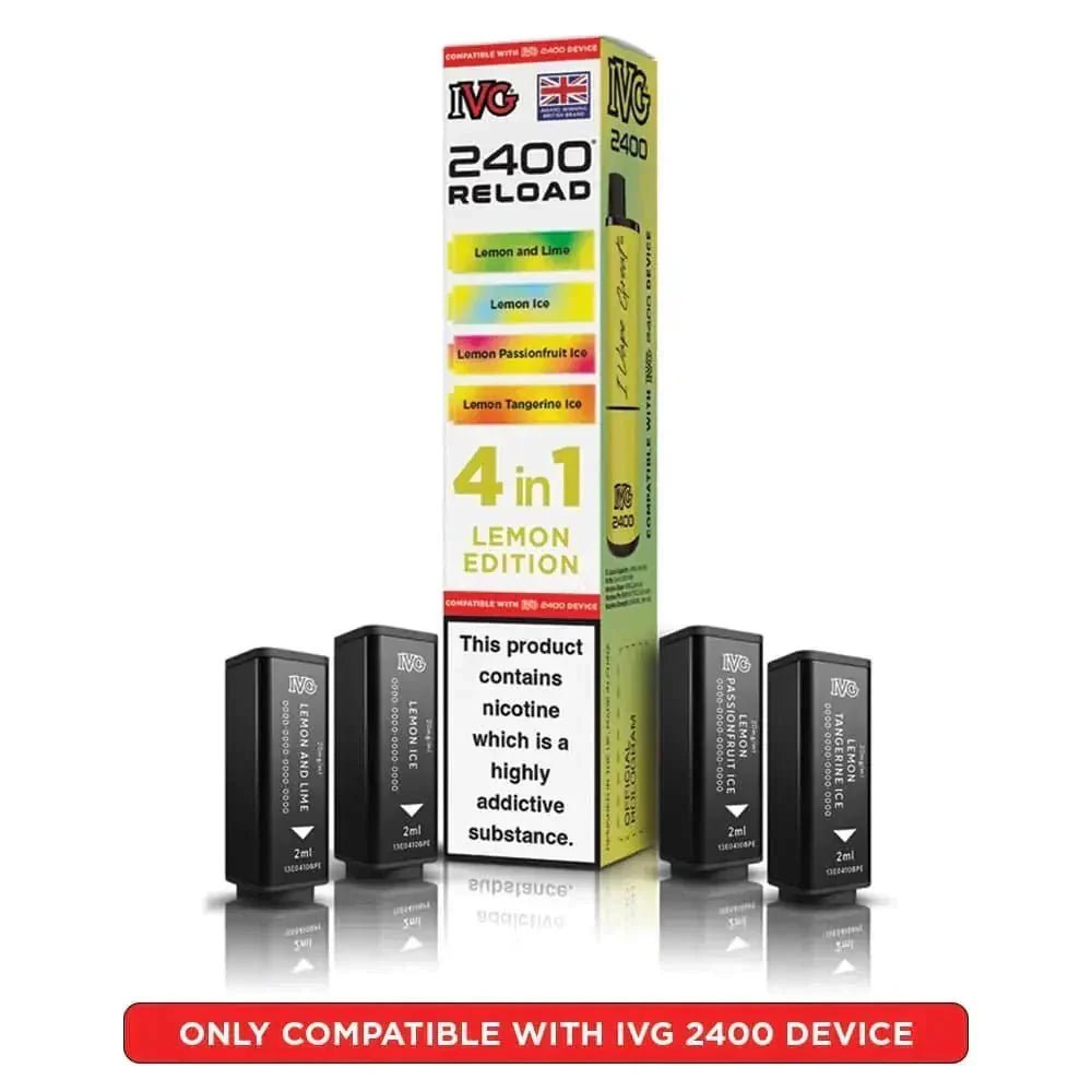 buy IVG 2400 Reload 4 in 1 Prefilled Pods Pack of 5 at Wolfvapes.co.uk