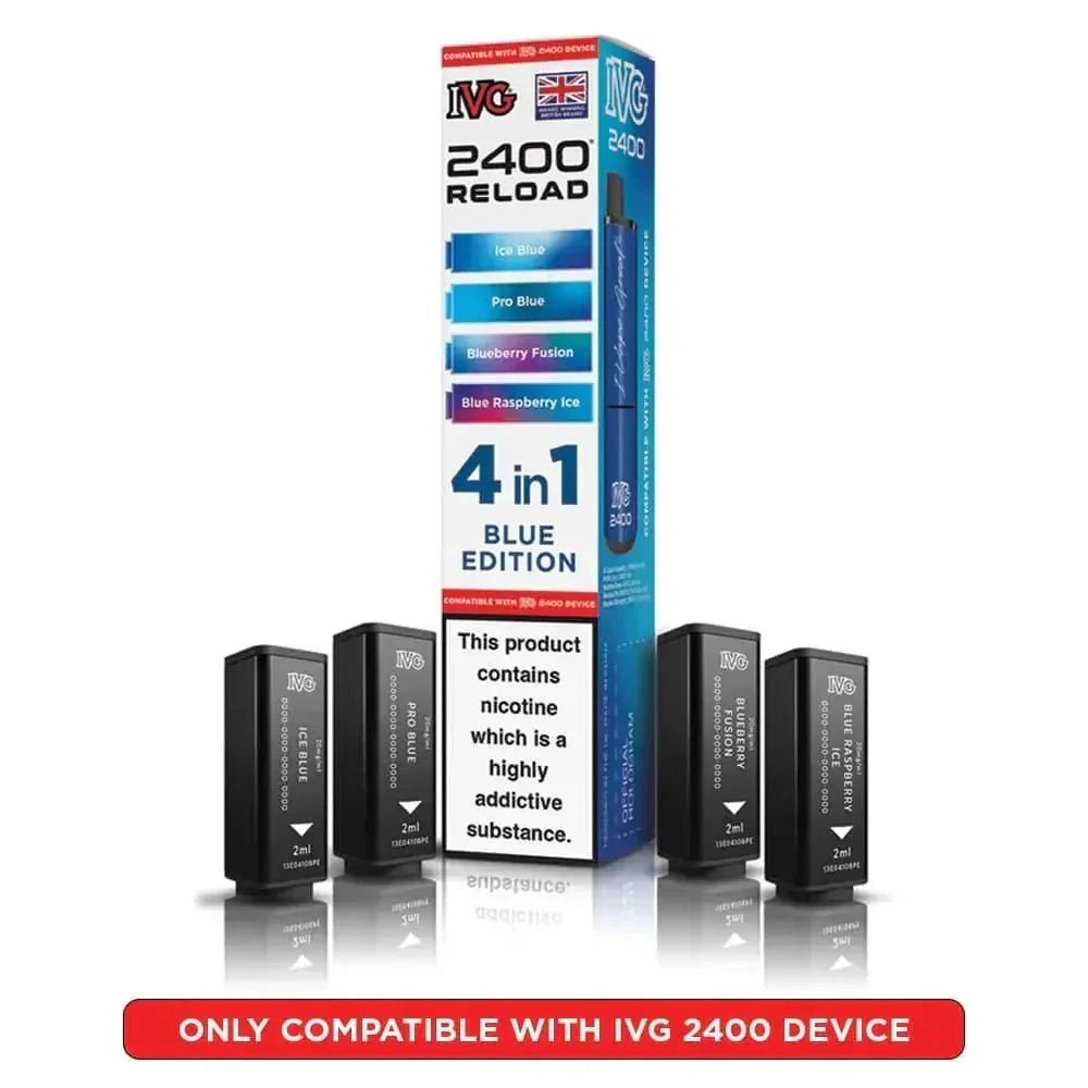 buy IVG 2400 Reload 4 in 1 Prefilled Pods Pack of 5 at Wolfvapes.co.uk