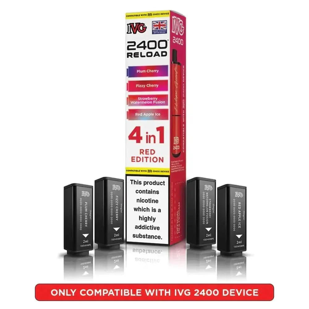 buy IVG 2400 Reload 4 in 1 Prefilled Pods Pack of 5 at Wolfvapes.co.uk