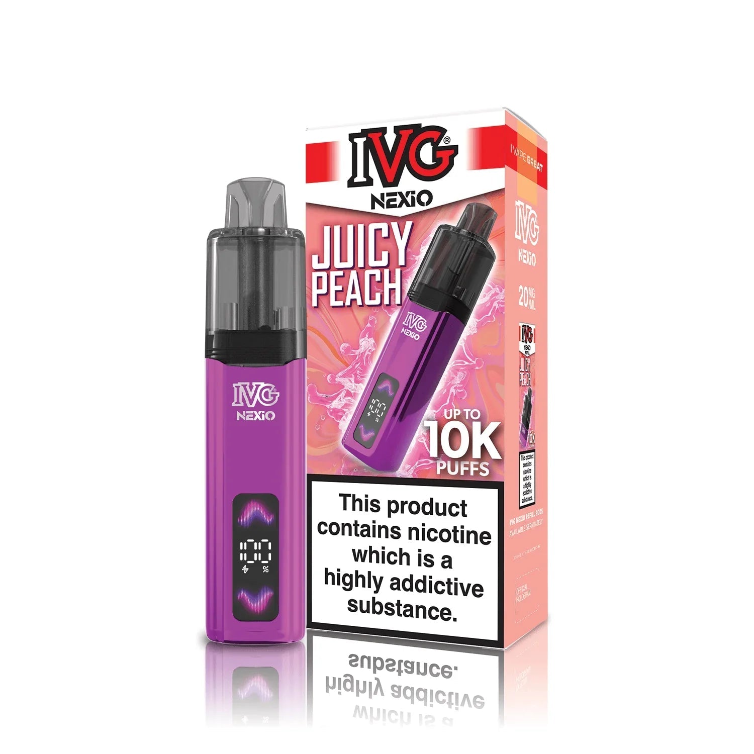 buy IVG Nexio 10k Pod Vape Kit Box of 5 at Wolfvapes.co.uk