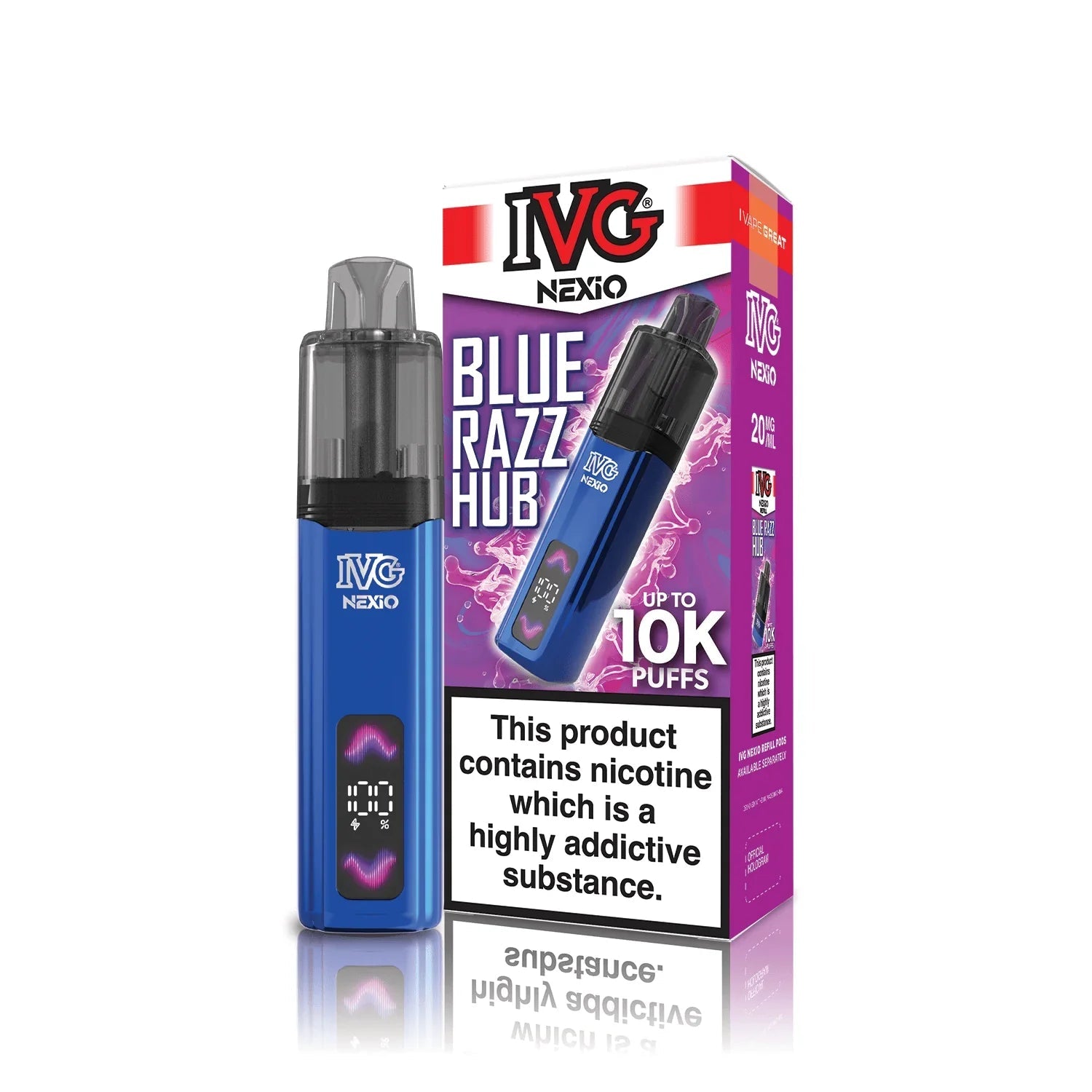 buy IVG Nexio 10k Pod Vape Kit Box of 5 at Wolfvapes.co.uk