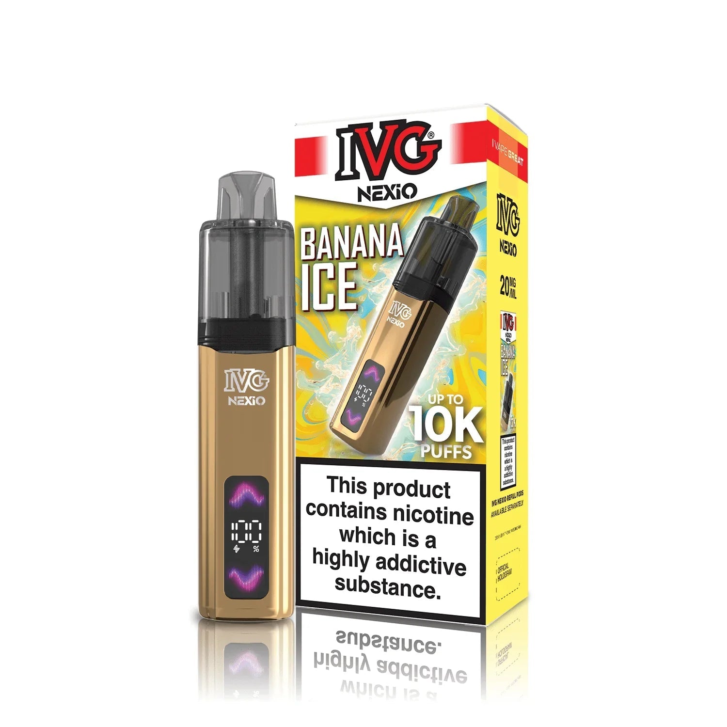 buy IVG Nexio 10k Pod Vape Kit Box of 5 at Wolfvapes.co.uk