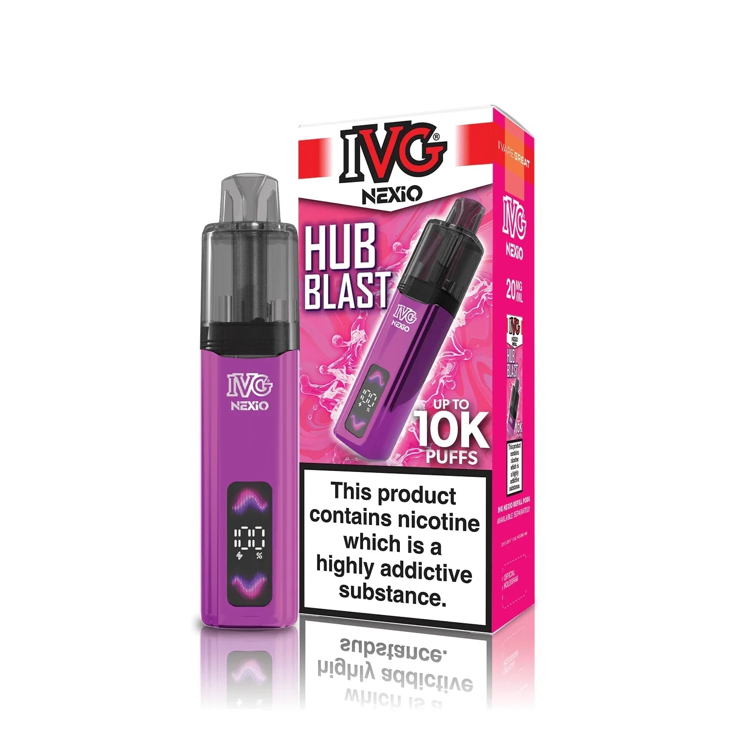 buy IVG Nexio 10k Pod Vape Kit Box of 5 at Wolfvapes.co.uk