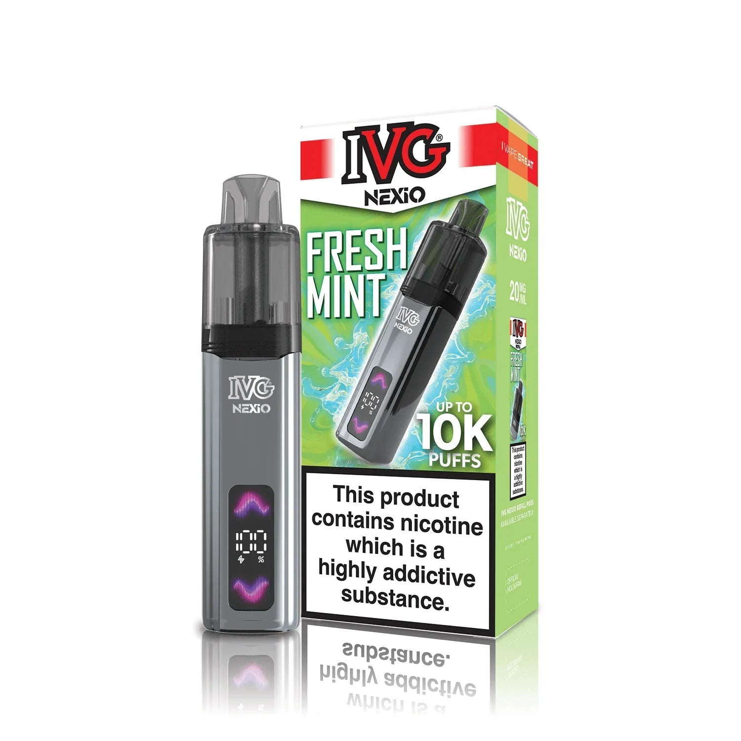 buy IVG Nexio 10k Pod Vape Kit Box of 5 at Wolfvapes.co.uk