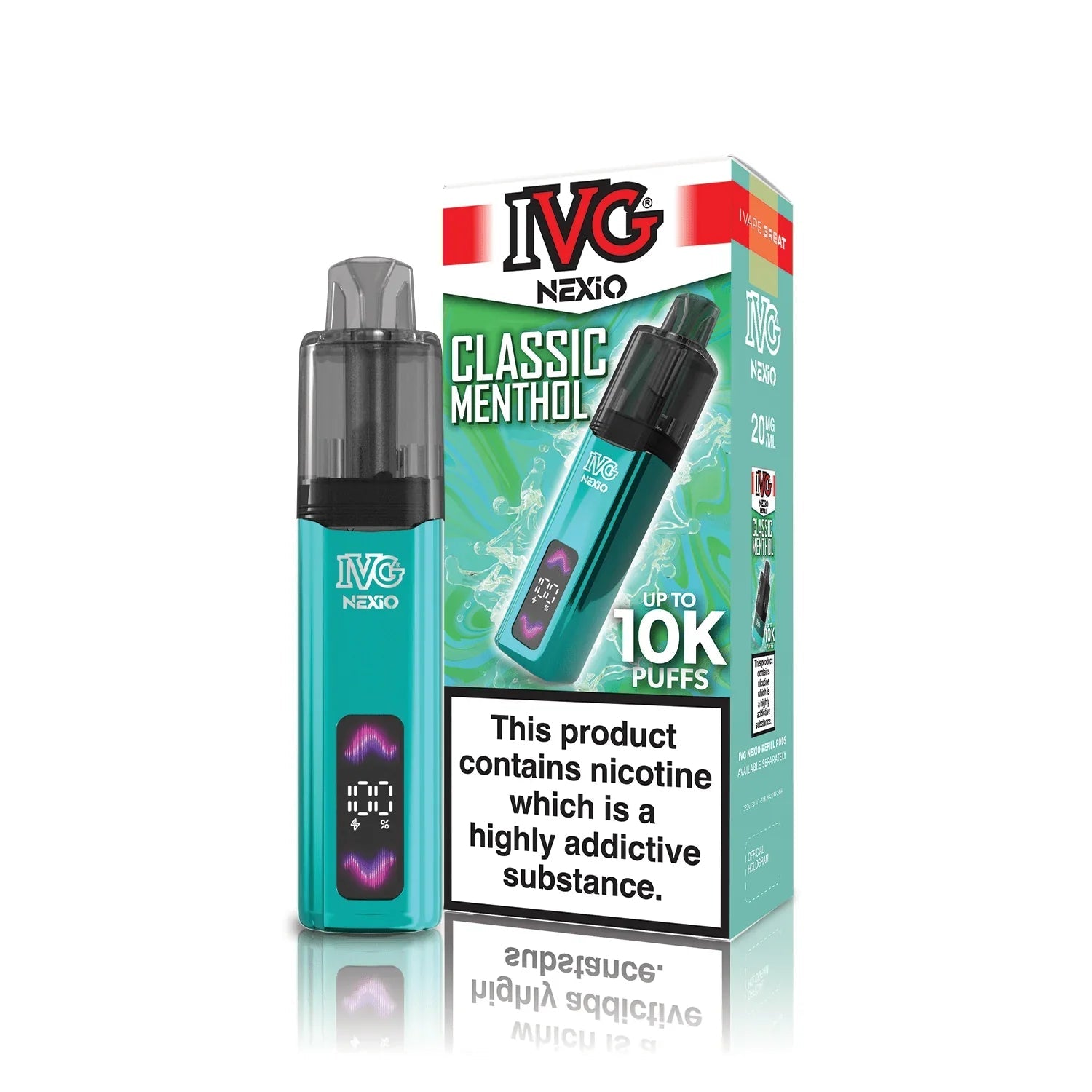 buy IVG Nexio 10k Pod Vape Kit Box of 5 at Wolfvapes.co.uk