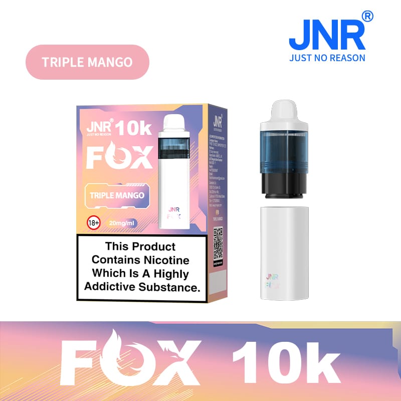 buy JNR Fox 10k Prefilled Pod kit Vape Box of 5 at Wolfvapes.co.uk