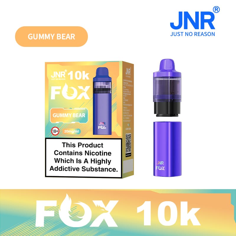 buy JNR Fox 10k Prefilled Pod kit Vape Box of 5 at Wolfvapes.co.uk
