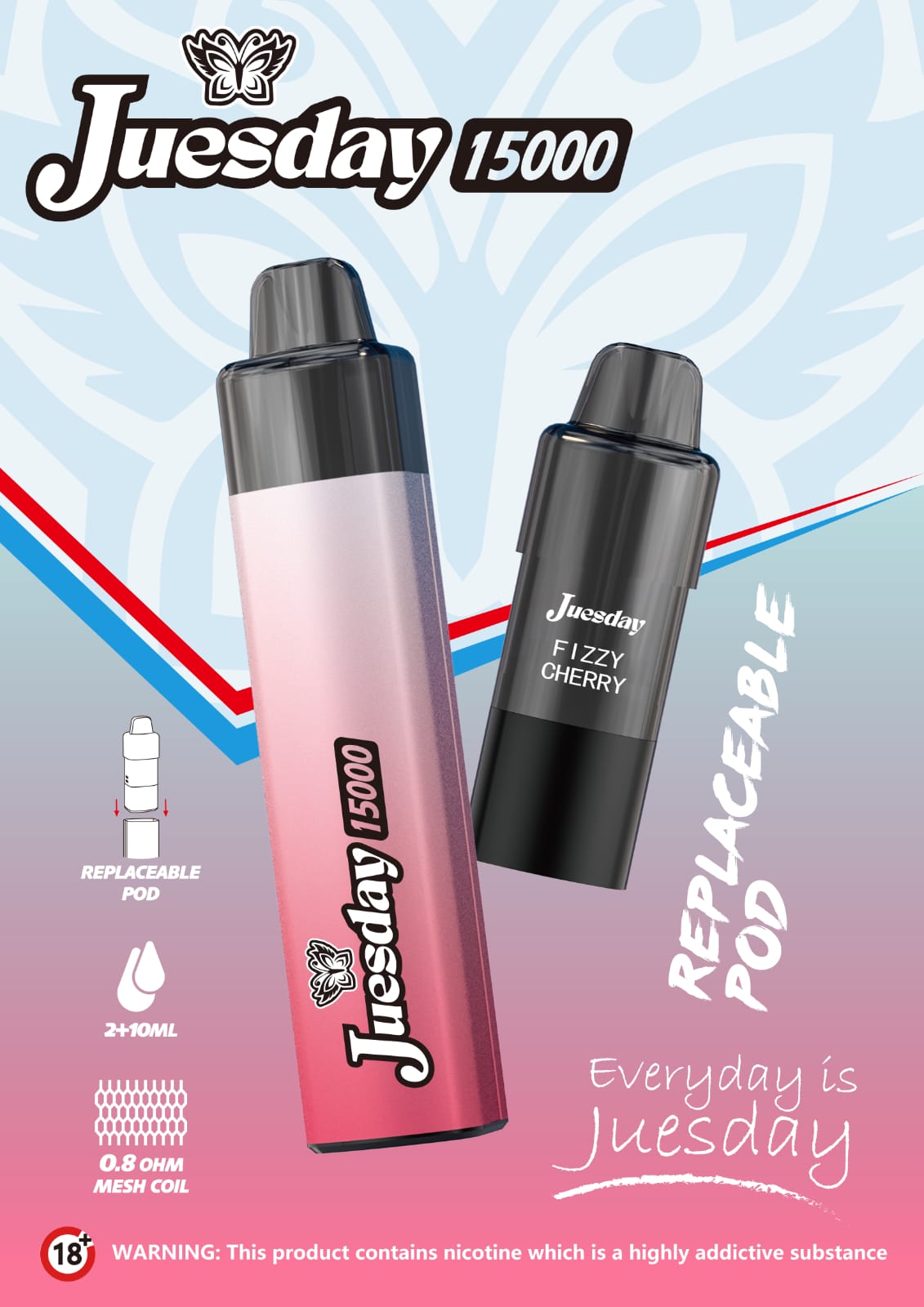 buy Juesday 15k Replacement Pods Box of 10 at Wolfvapes.co.uk