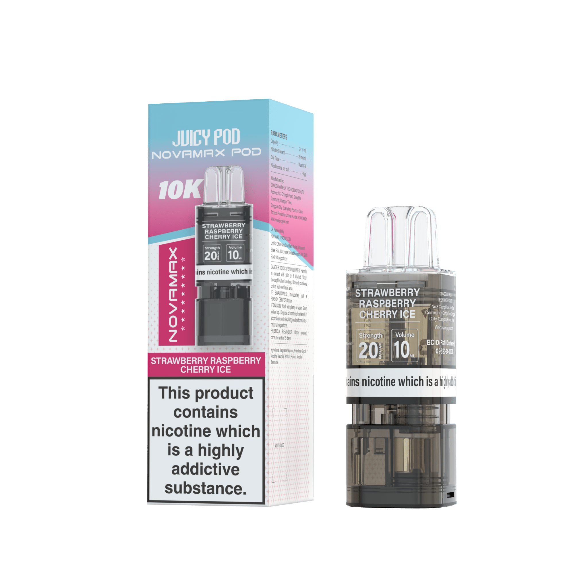 buy Juicy Pod Novamax 10k Replacement Pods - 10 pack at Wolfvapes.co.uk