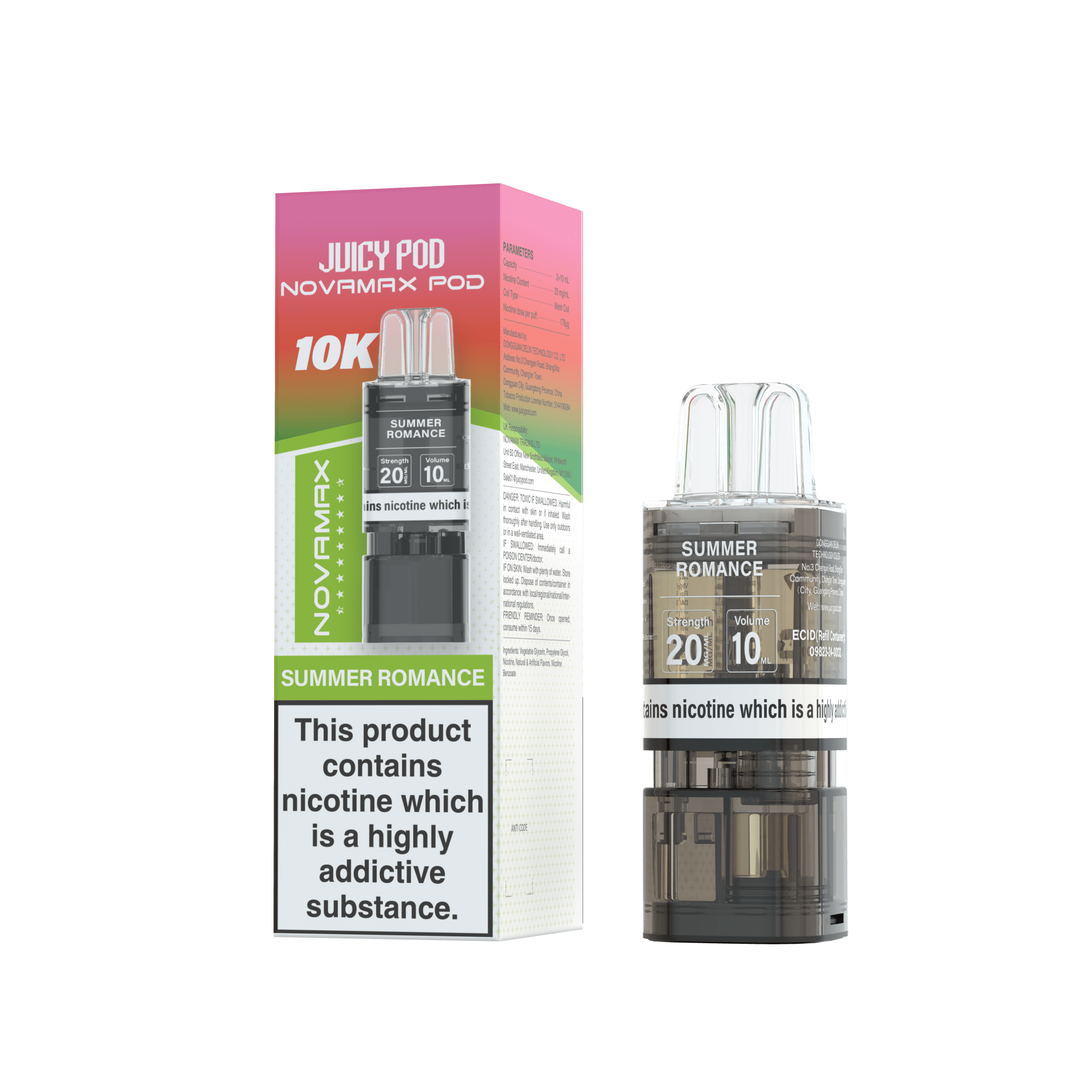 buy Juicy Pod Novamax 10k Replacement Pods - 10 pack at Wolfvapes.co.uk