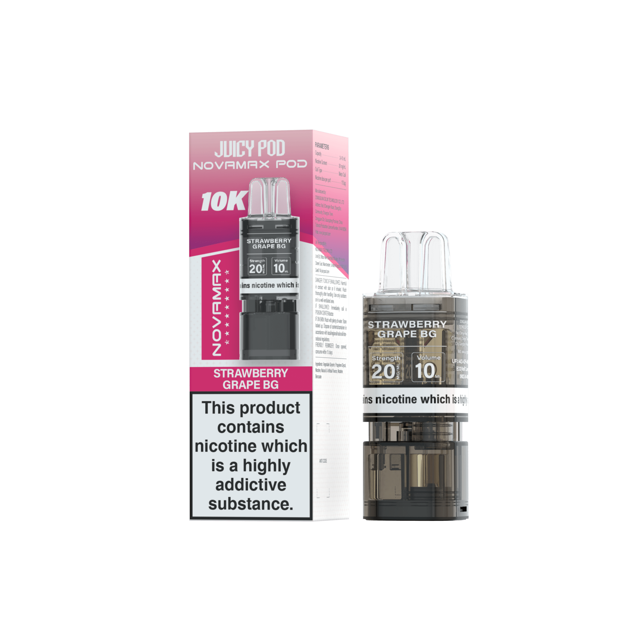 buy Juicy Pod Novamax 10k Replacement Pods - 10 pack at Wolfvapes.co.uk
