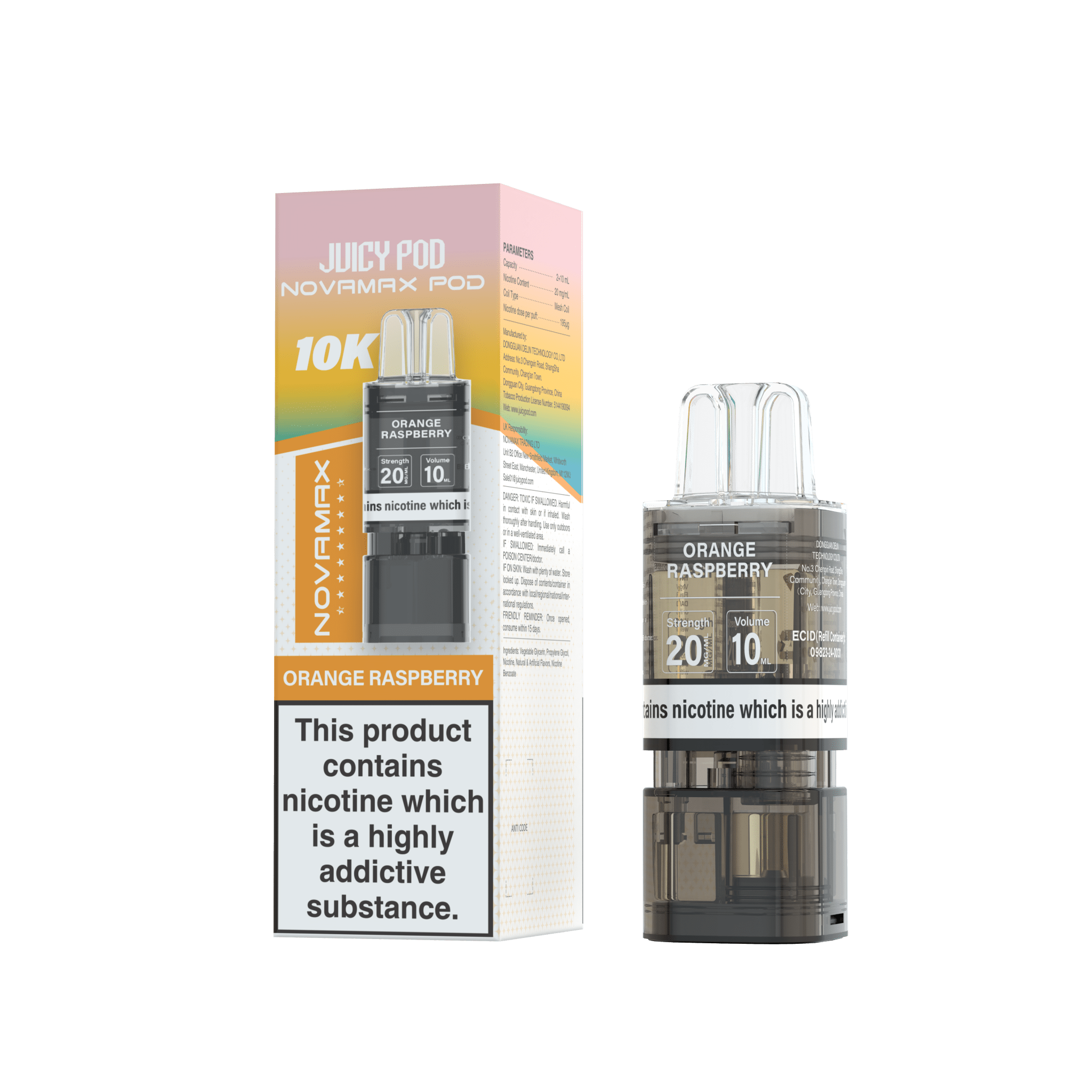 buy Juicy Pod Novamax 10k Replacement Pods - 10 pack at Wolfvapes.co.uk