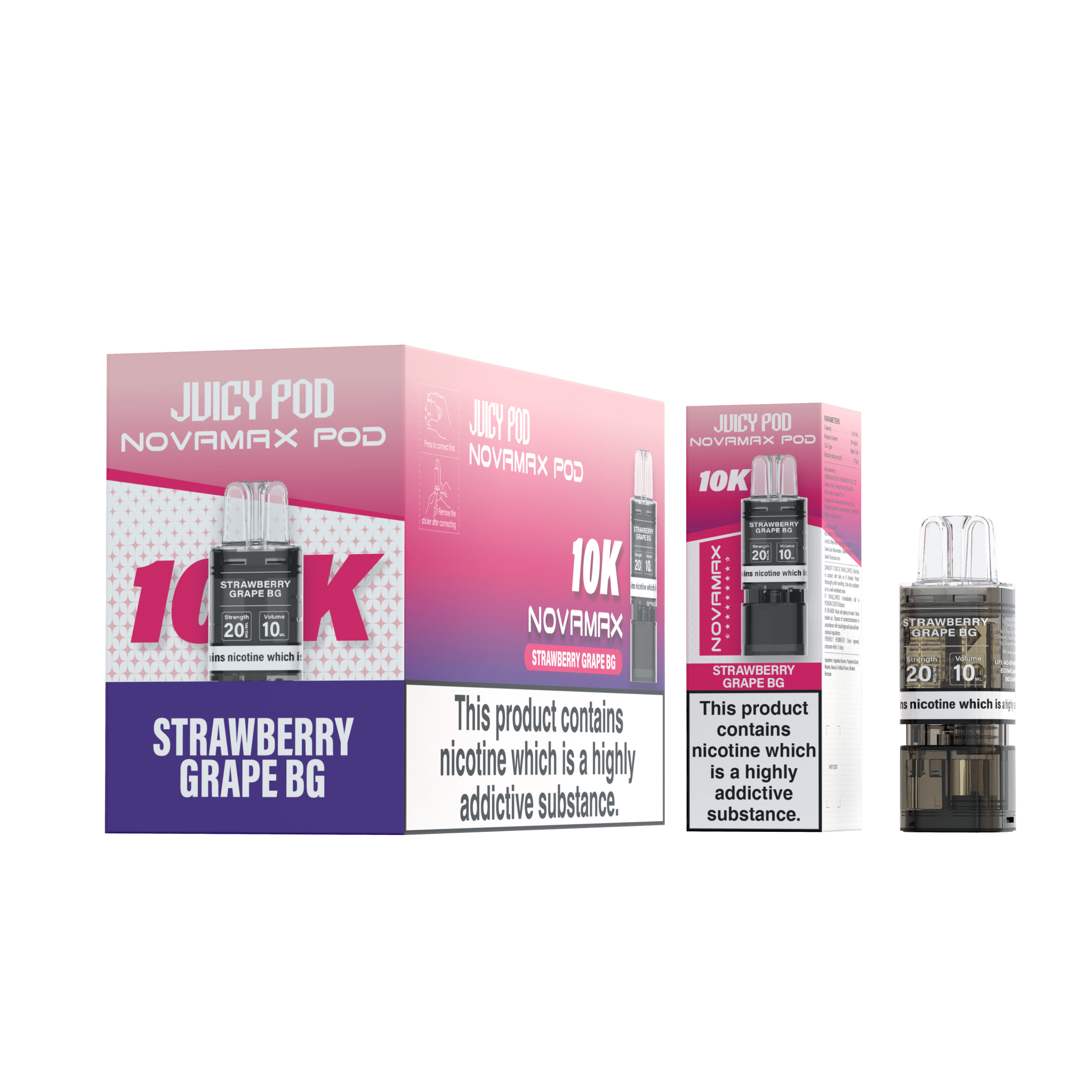 buy Juicy Pod Novamax 10k Replacement Pods - 10 pack at Wolfvapes.co.uk
