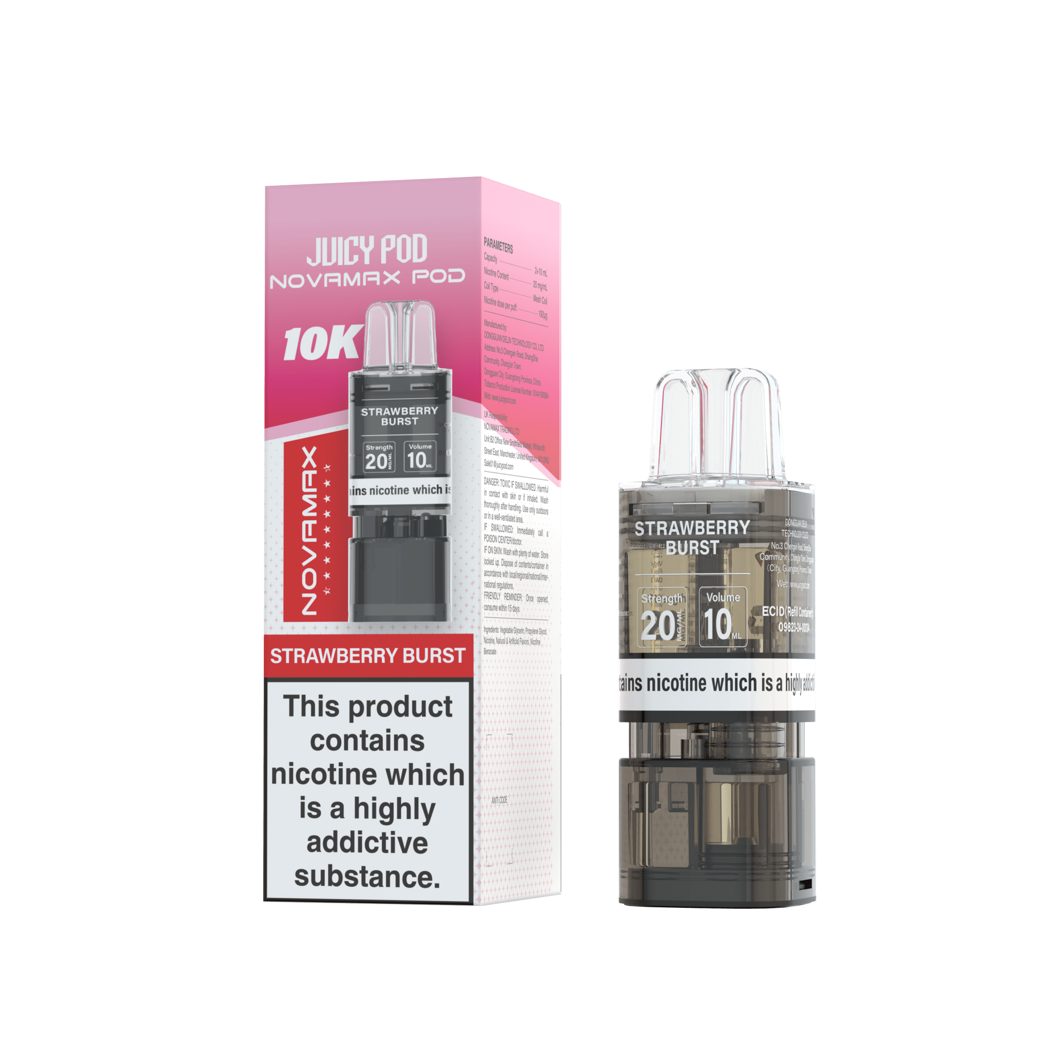 buy Juicy Pod Novamax 10k Replacement Pods - 10 pack at Wolfvapes.co.uk